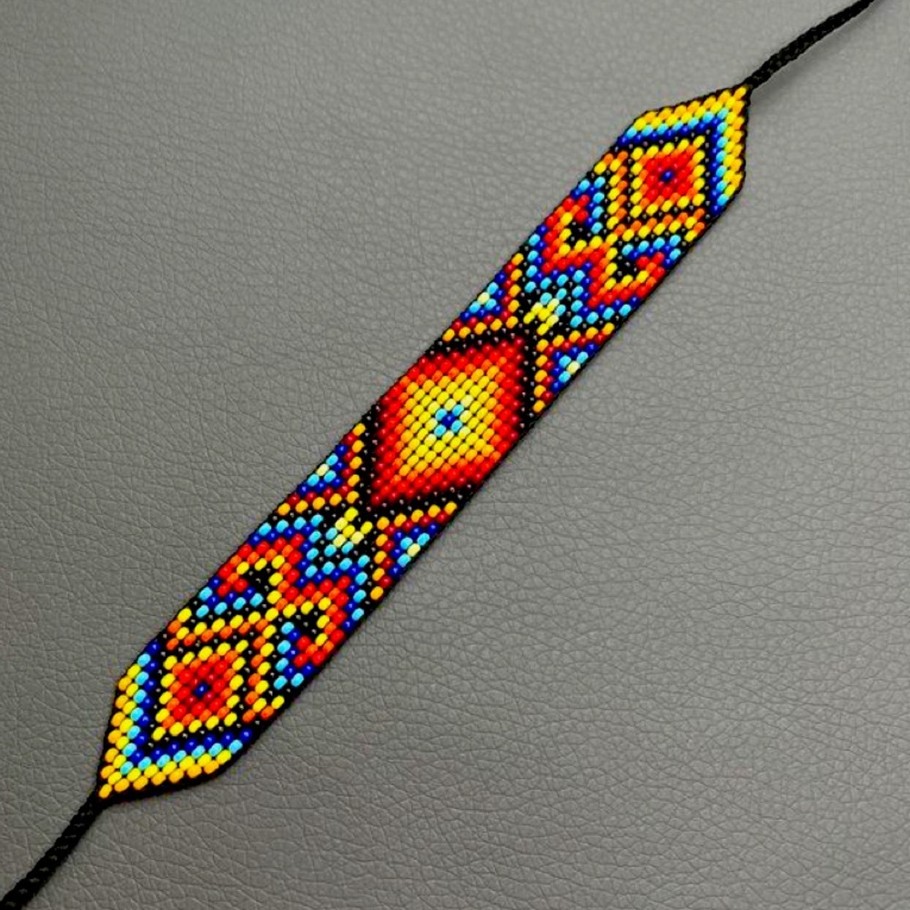 Beaded loom bracelet